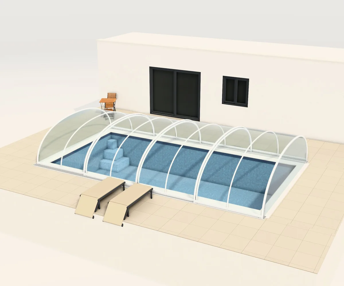 Cubierta de piscina en el configurador 3D