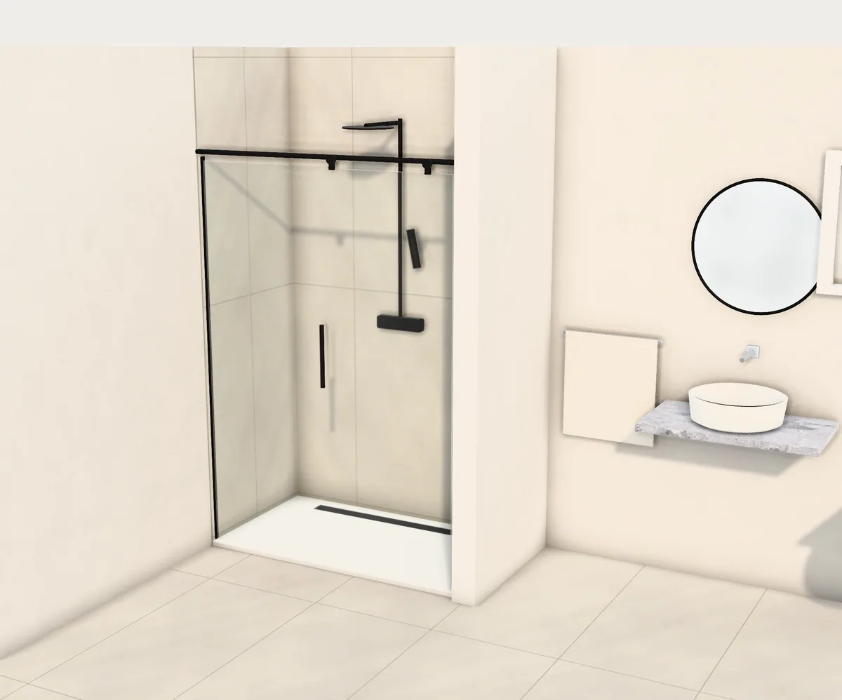 Mampara de ducha en el configurador 3D