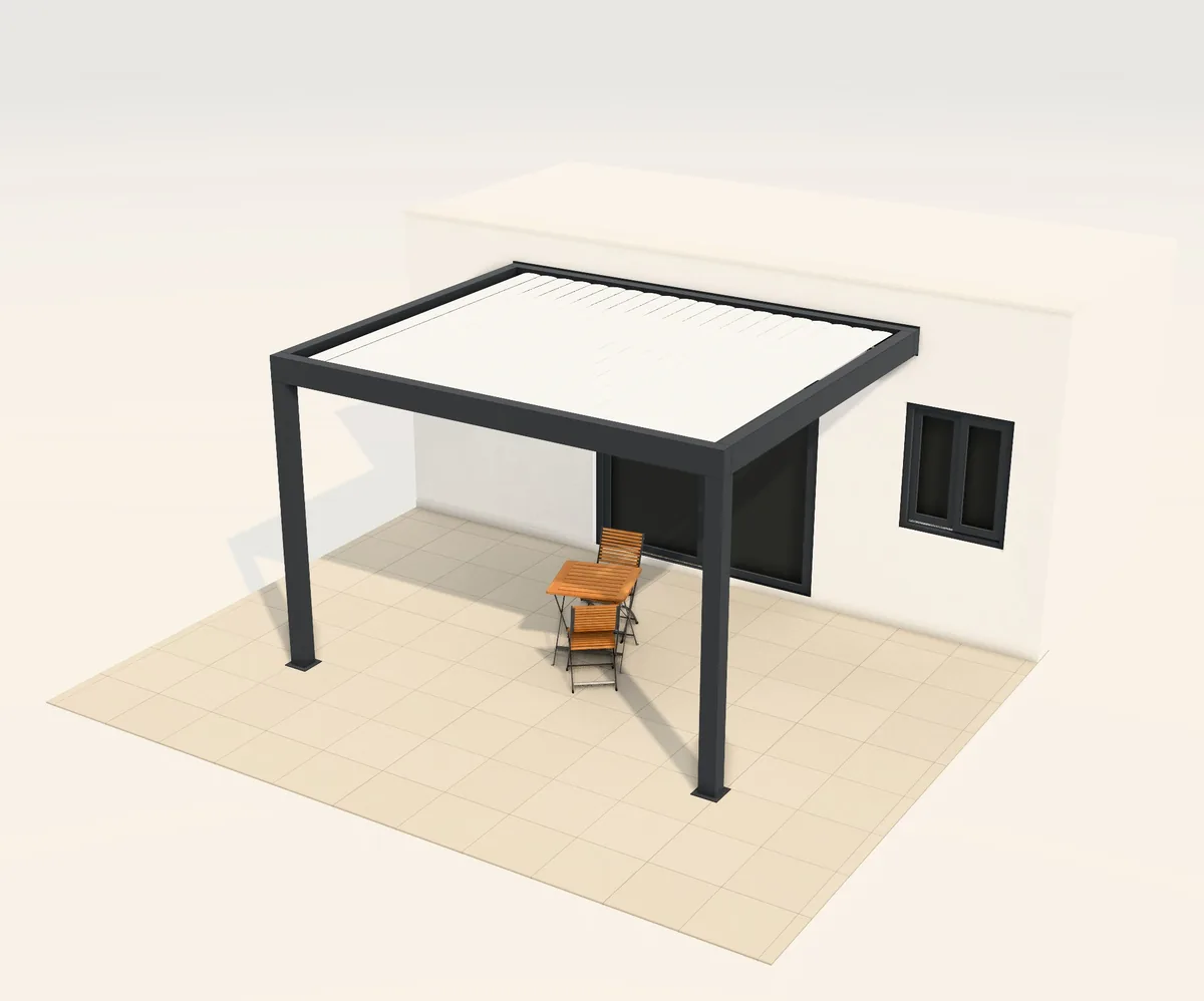 Pérgola bioclimática en el configurador 3D