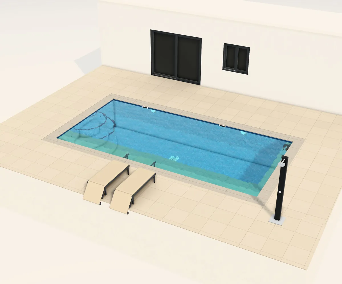 Piscina de obra en el configurador 3D
