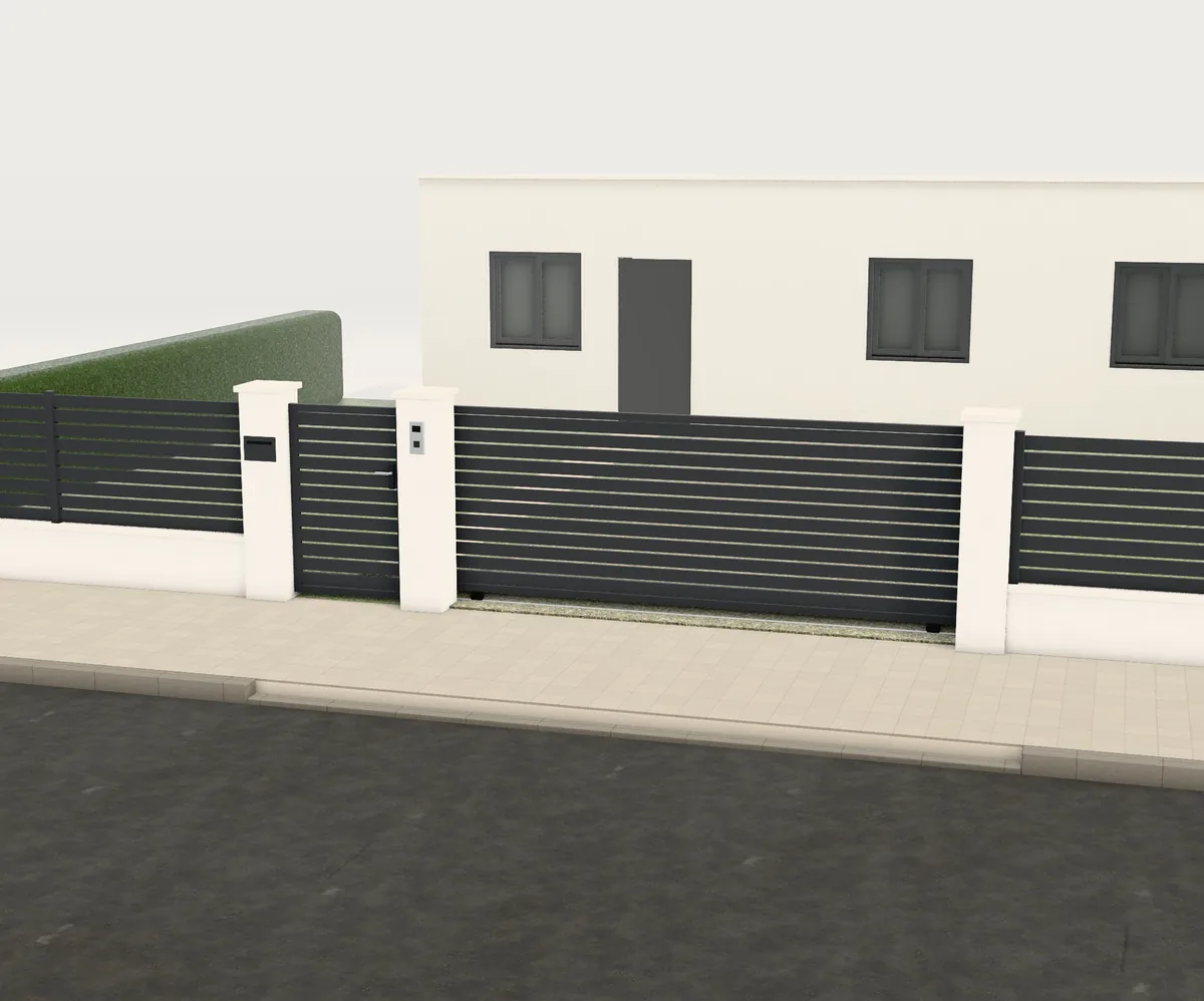 Valla y puertas en el configurador 3D